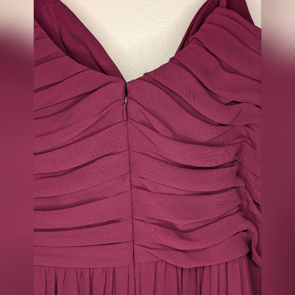 Bill Levkoff Burgundy Evening Gown - Picture 4 of 6